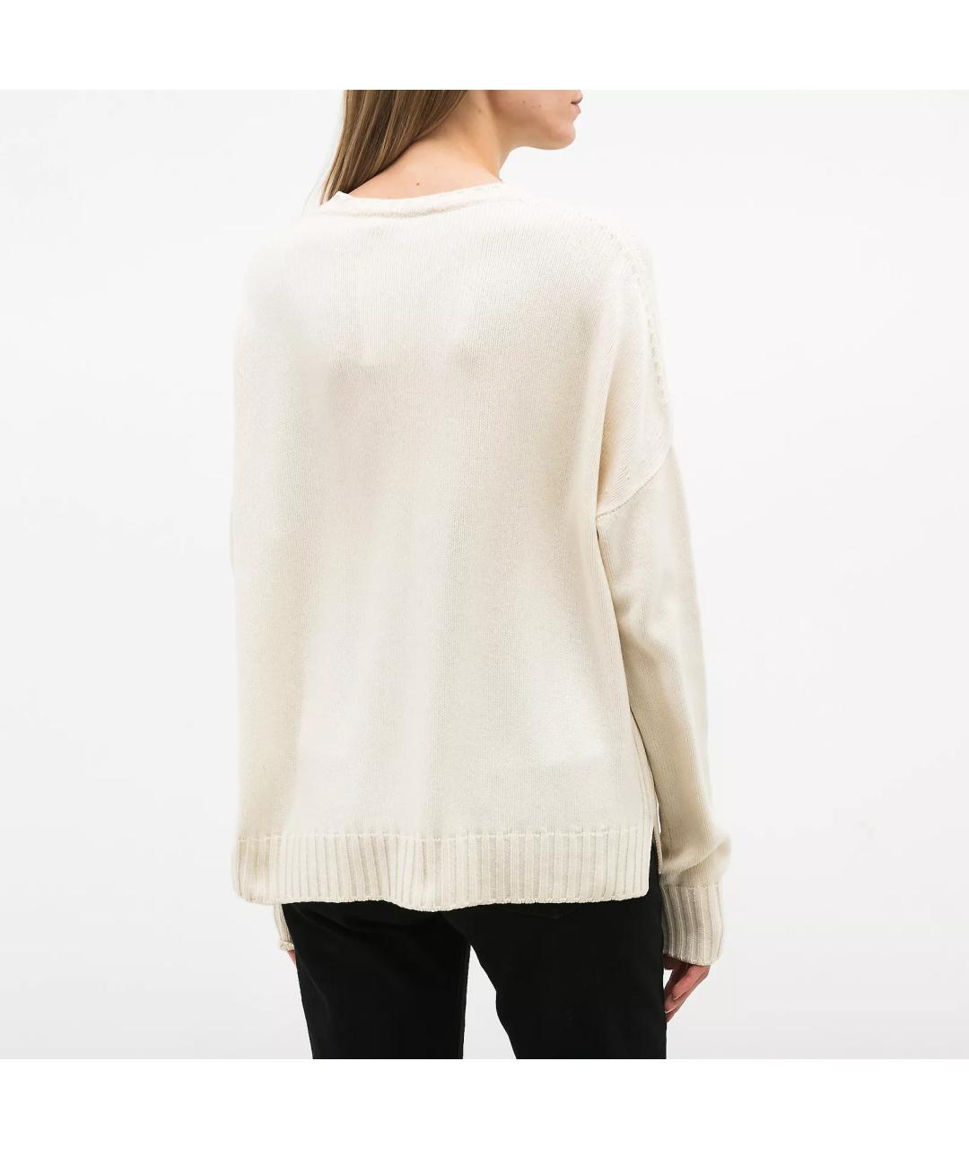 LORO PIANA Белый кашемировый джемпер / свитер, фото 2