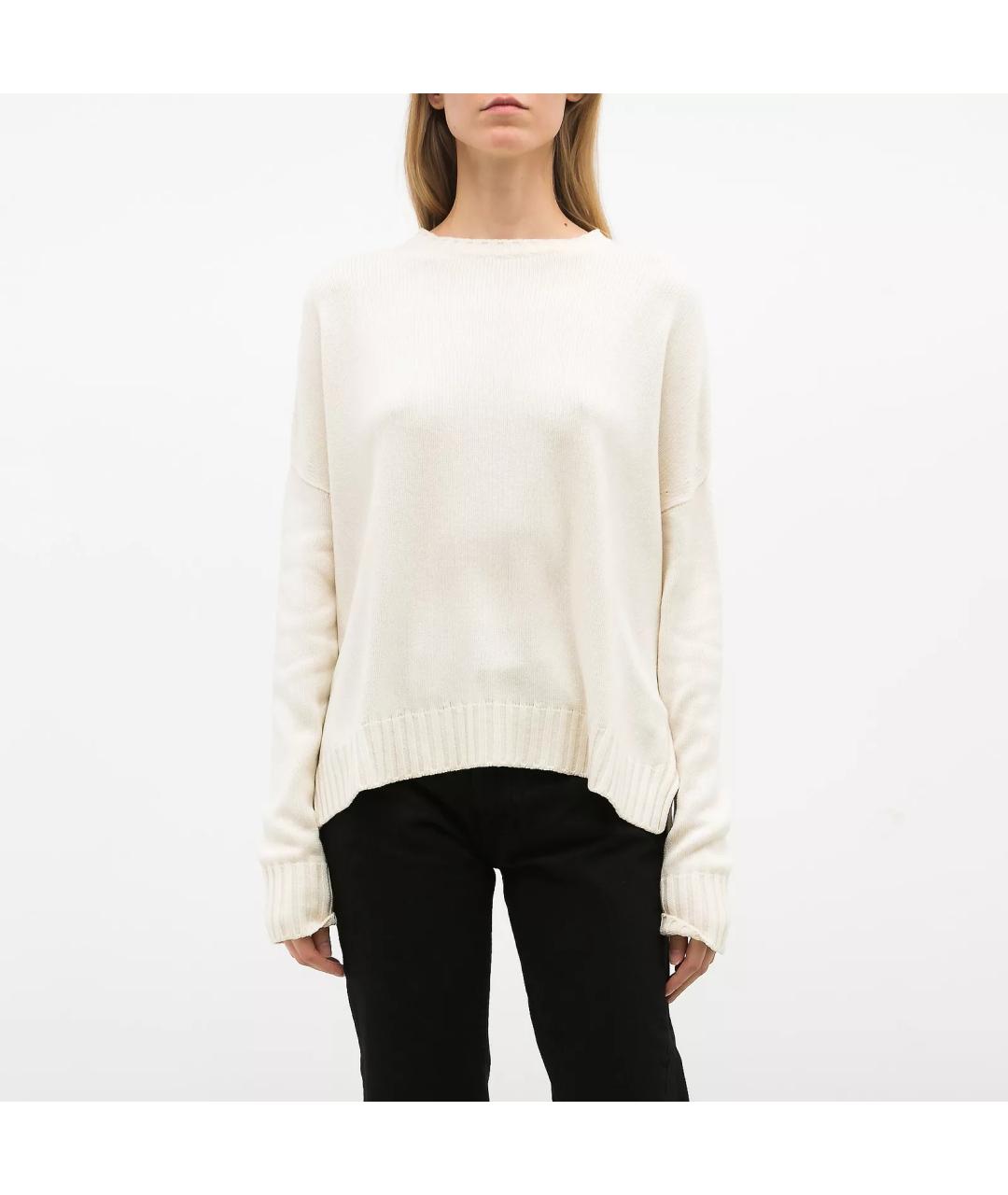 LORO PIANA Белый кашемировый джемпер / свитер, фото 5