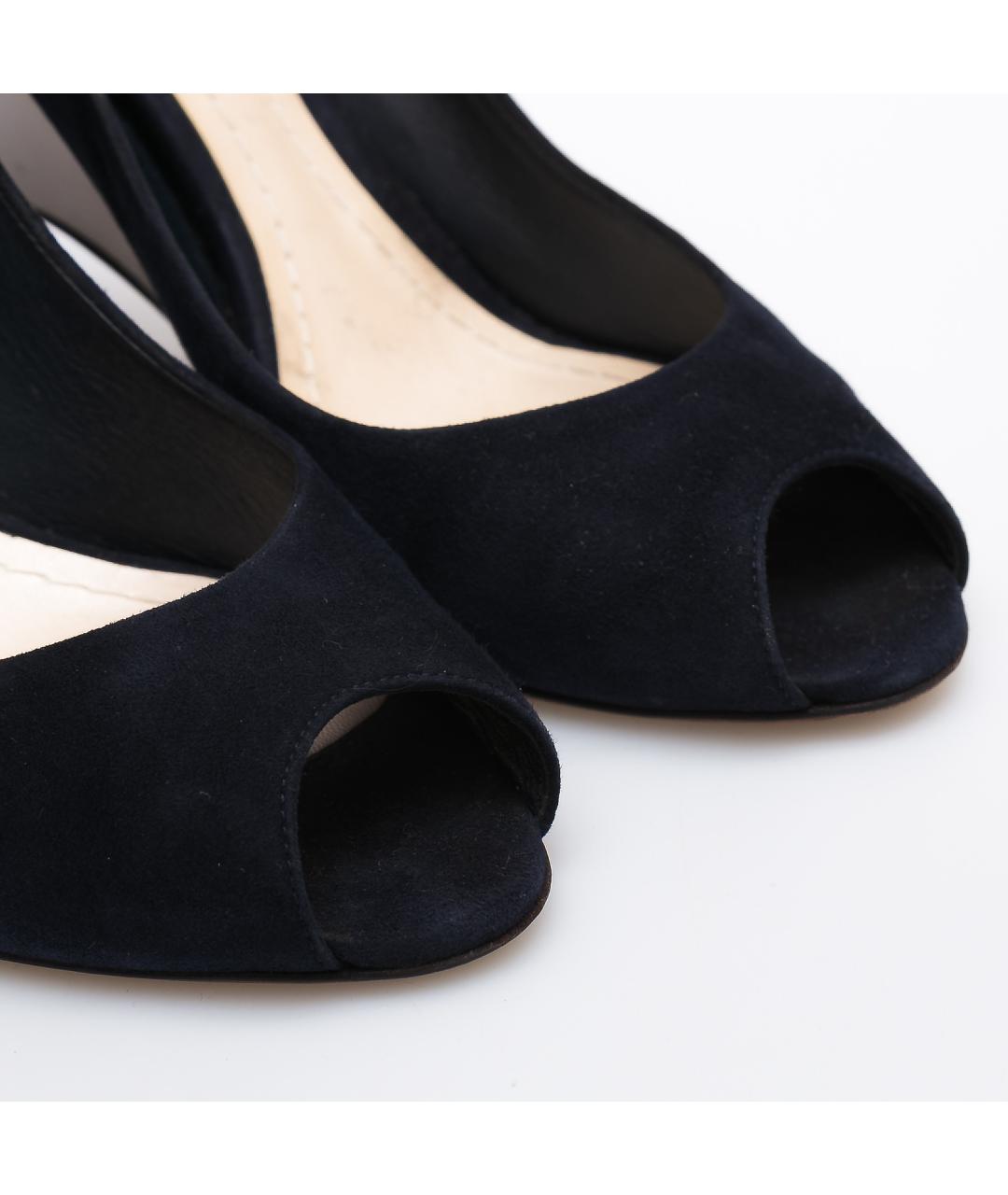 CHRISTIAN DIOR Темно-синие замшевые туфли, фото 3