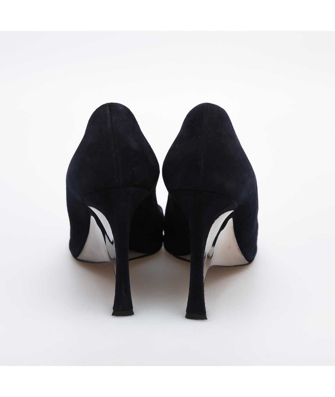 CHRISTIAN DIOR Темно-синие замшевые туфли, фото 4