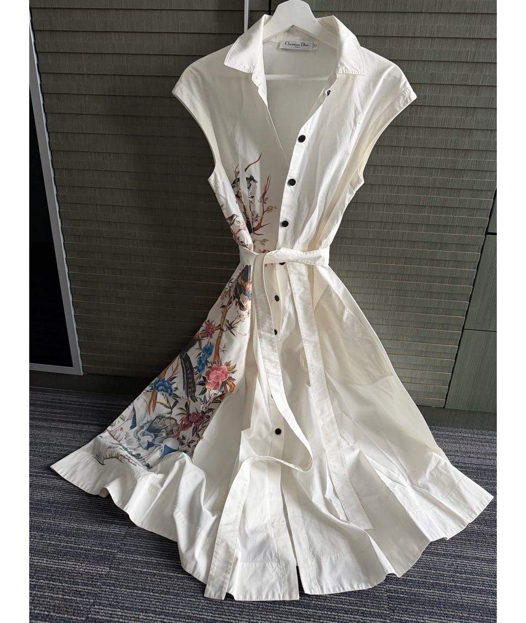 CHRISTIAN DIOR Белый шелковый сарафан, фото 7