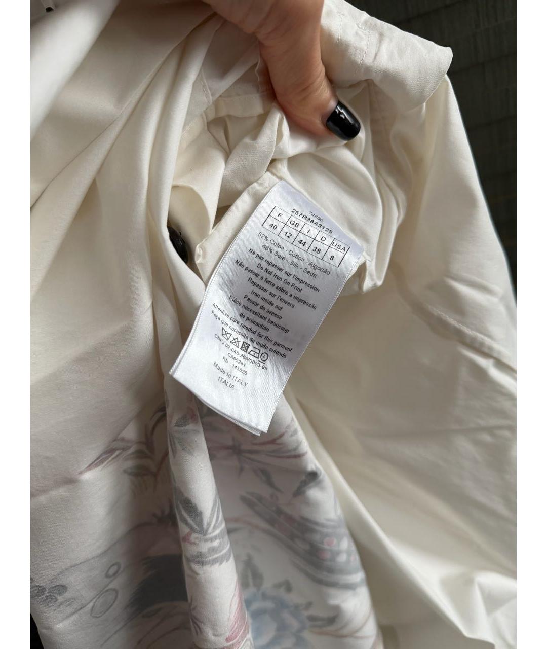 CHRISTIAN DIOR Белый шелковый сарафан, фото 5