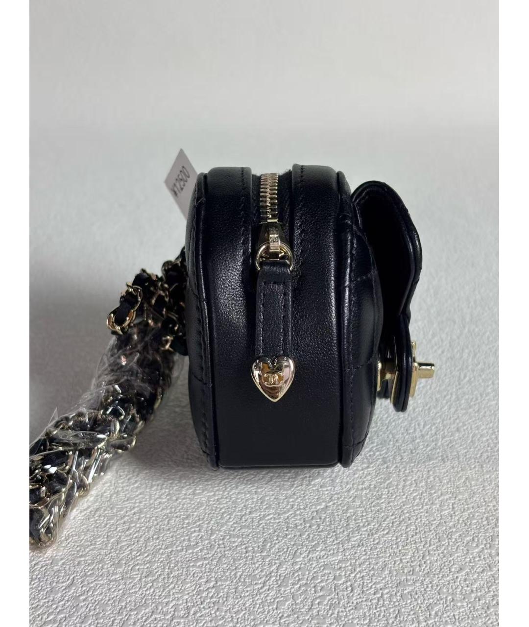 CHANEL Черная кожаная сумка через плечо, фото 5