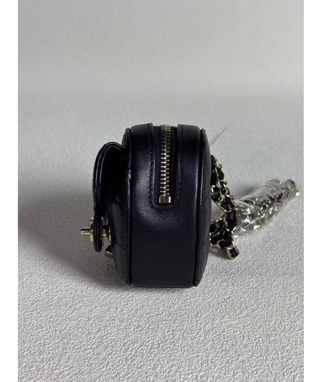 CHANEL Черная кожаная сумка через плечо, фото 4