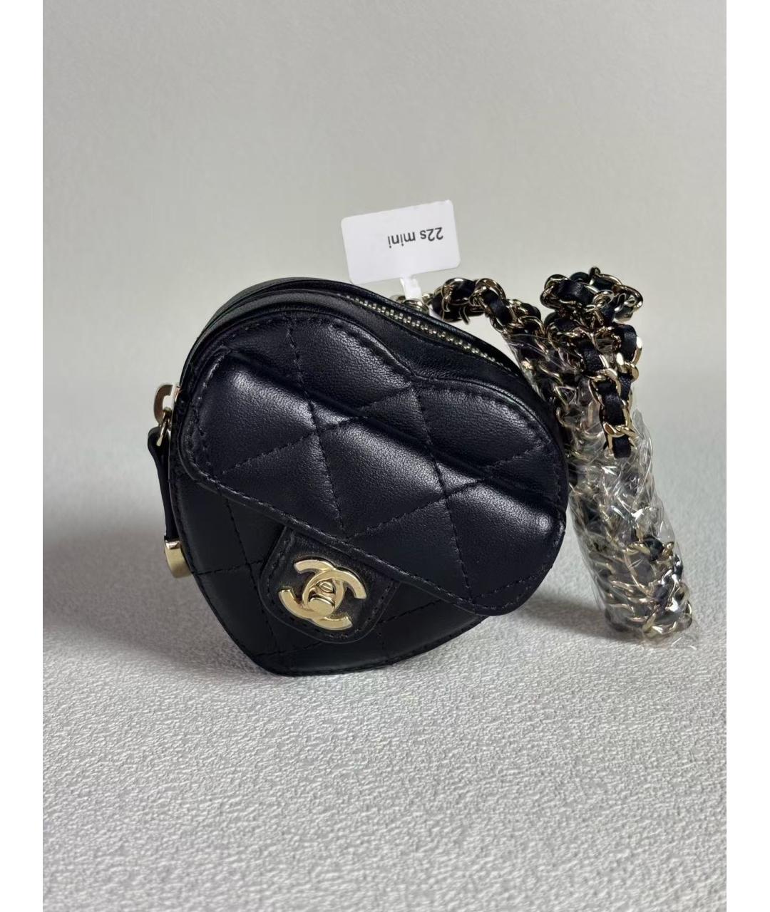 CHANEL Черная кожаная сумка через плечо, фото 2