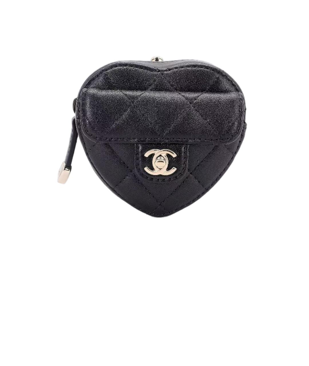 CHANEL Черная кожаная сумка через плечо, фото 6