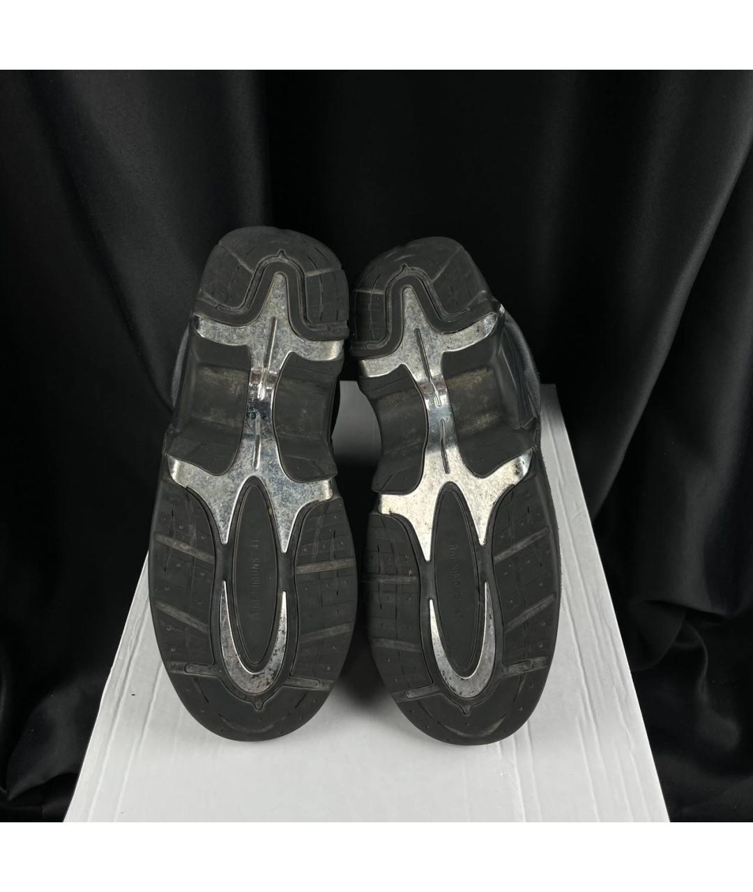 RAF SIMONS Черные замшевые низкие кроссовки / кеды, фото 8