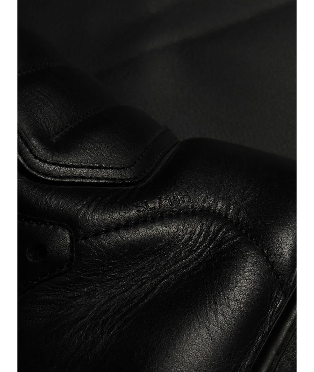 SAINT LAURENT Черные кожаные высокие кроссовки / кеды, фото 4