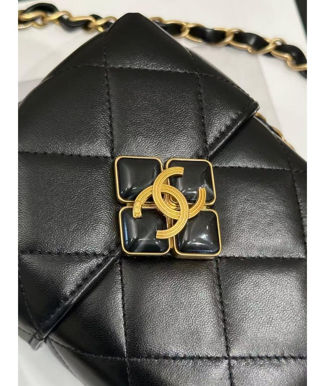 CHANEL Черная кожаная сумка через плечо, фото 2