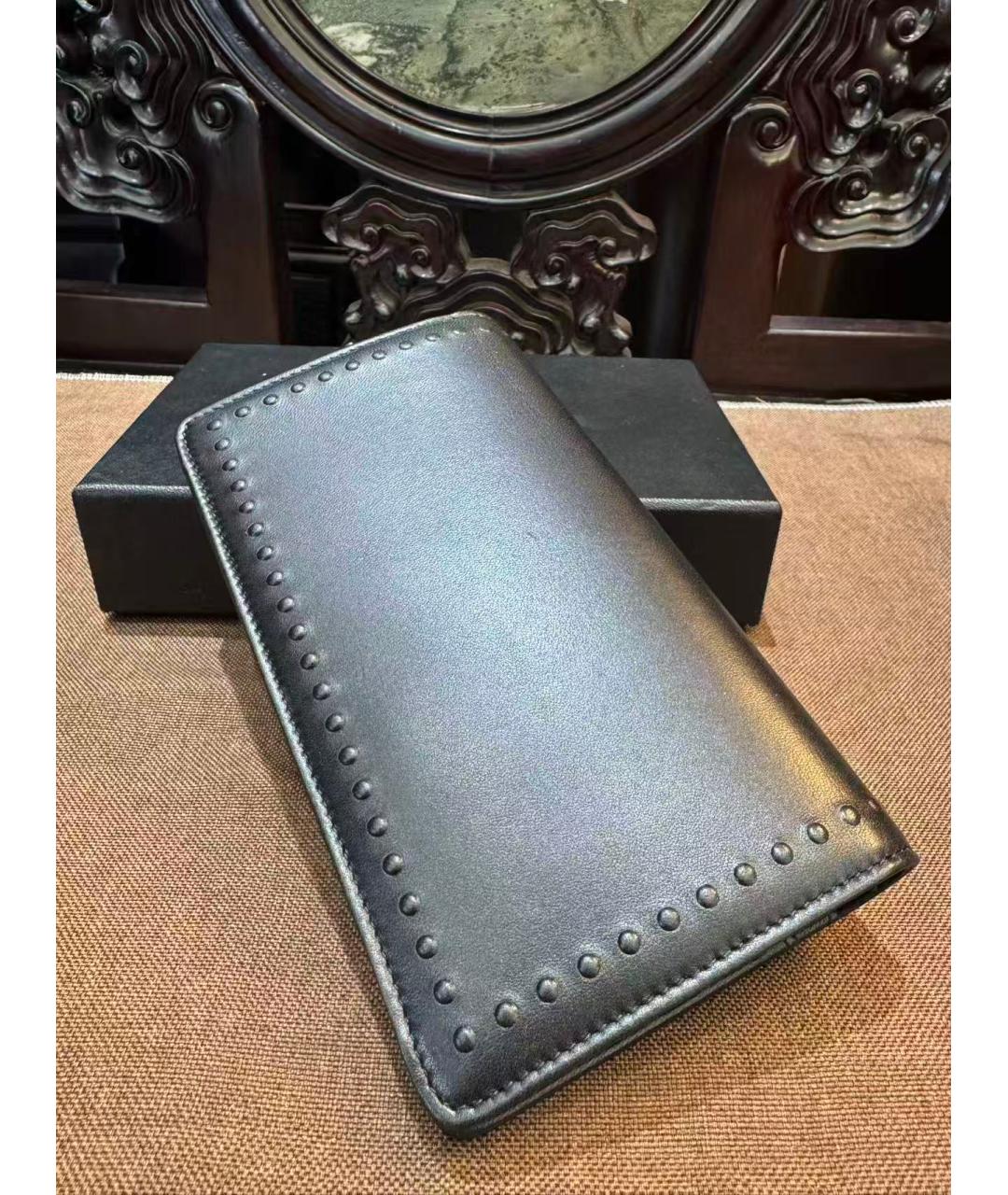 CHANEL Черный кожаный кошелек, фото 4