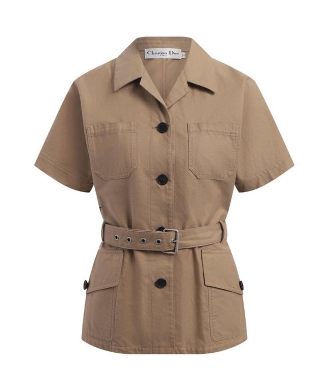 CHRISTIAN DIOR Бежевый деним костюм с юбками, фото 2