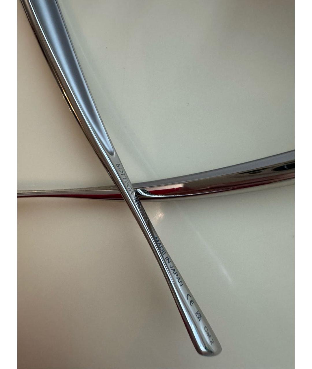 BOTTEGA VENETA Серые металлические солнцезащитные очки, фото 8