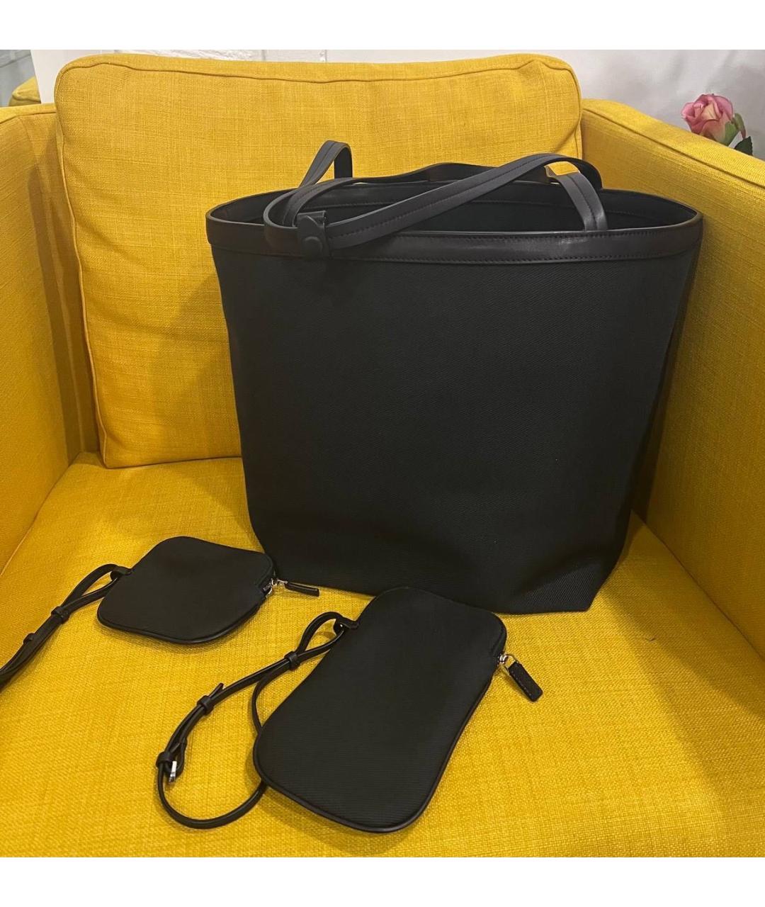 THE ROW Черная хлопковая сумка тоут, фото 2