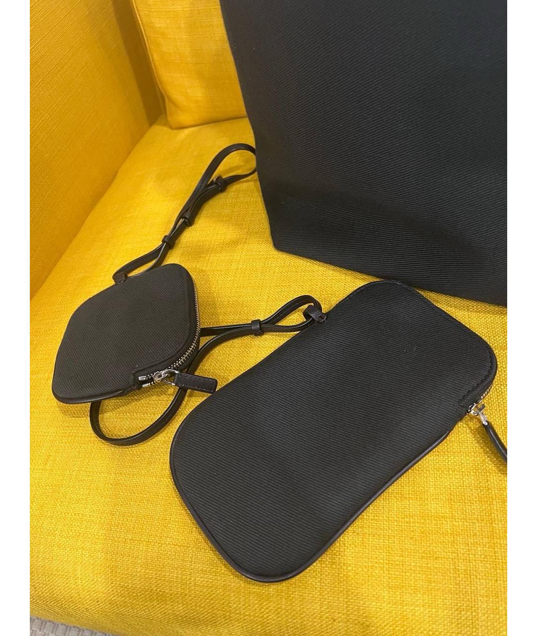 THE ROW Черная хлопковая сумка тоут, фото 5