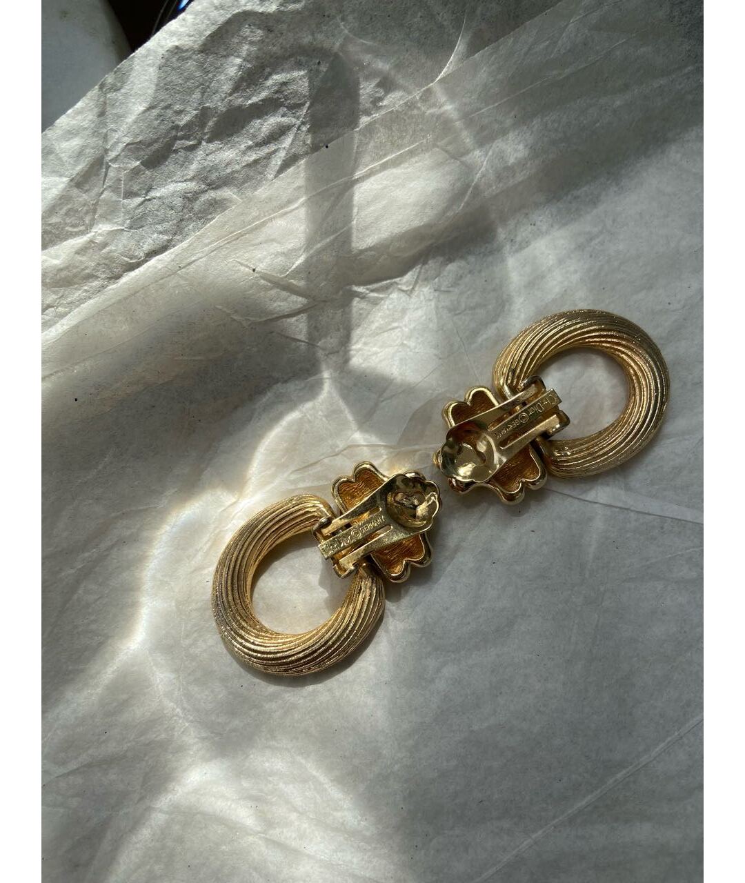 CHRISTIAN DIOR PRE-OWNED Золотые позолоченные серьги, фото 3