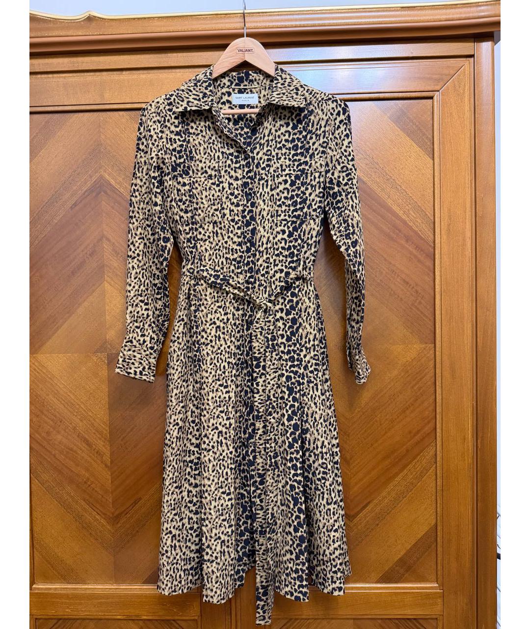 SAINT LAURENT Шелковое повседневное платье, фото 7