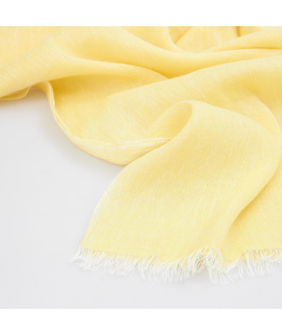 LORO PIANA Желтый шарф, фото 3