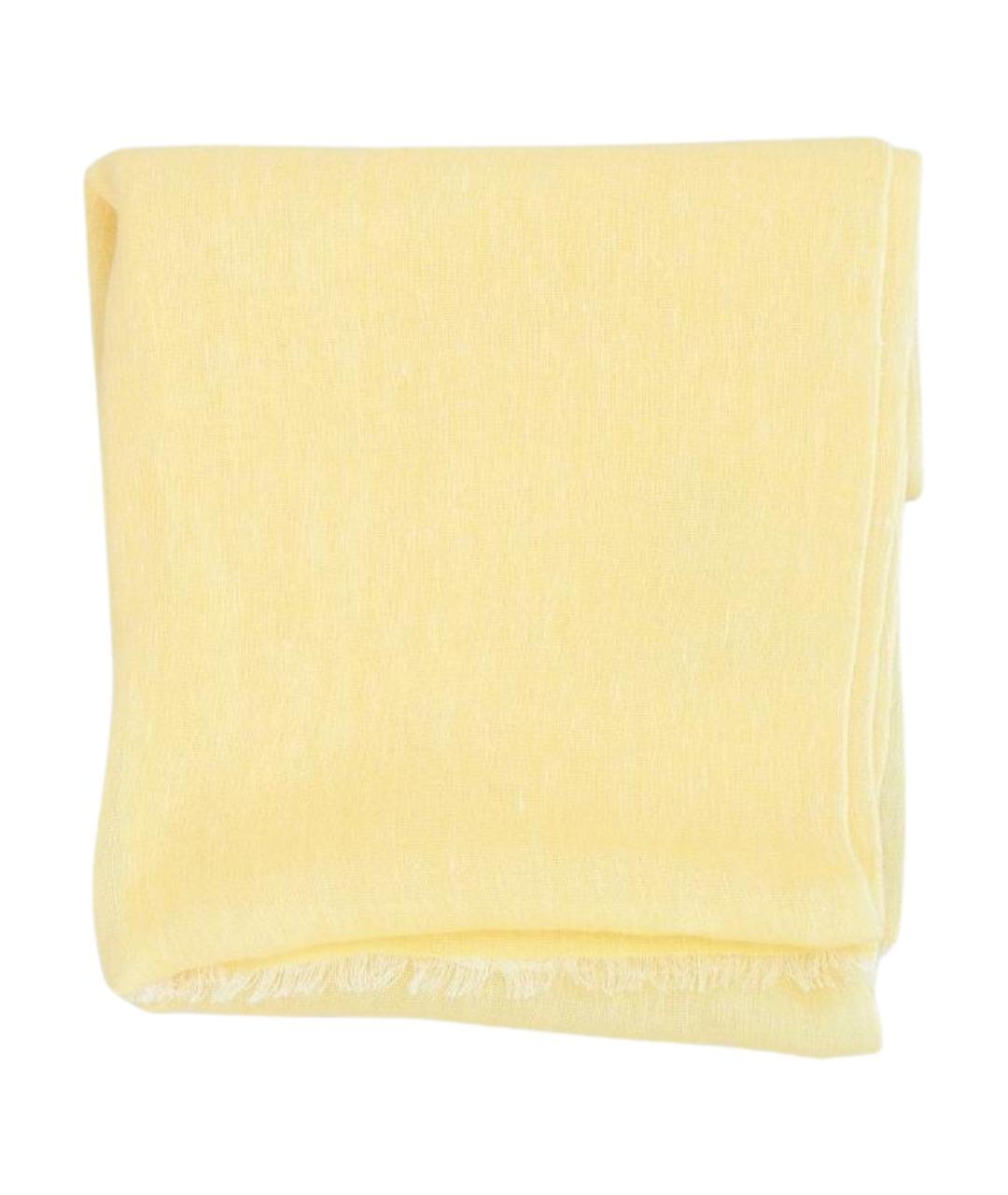 LORO PIANA Желтый шарф, фото 1