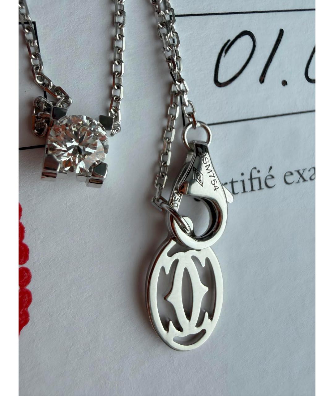 CARTIER Белая подвеска из белого золота, фото 6