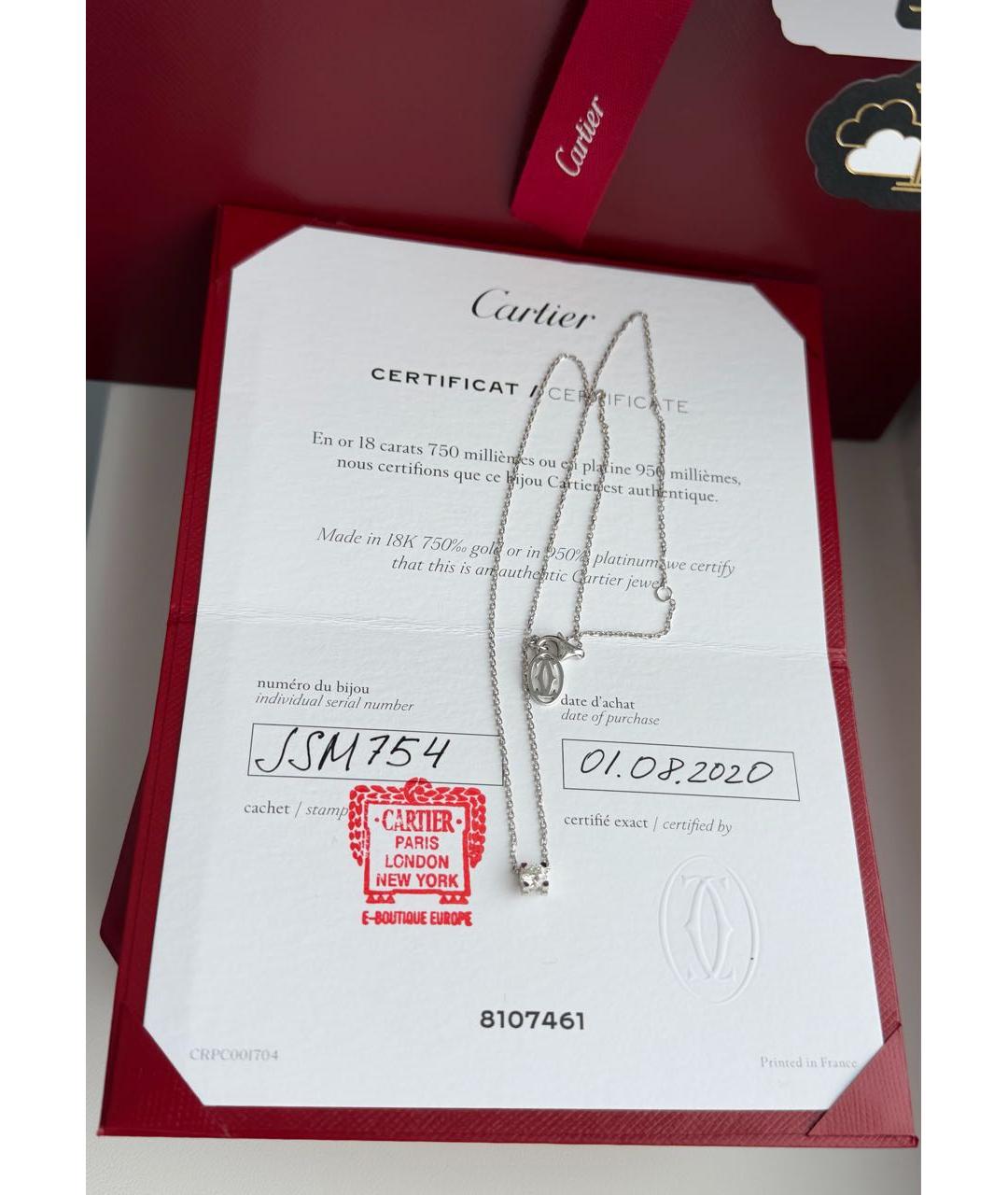 CARTIER Белая подвеска из белого золота, фото 4