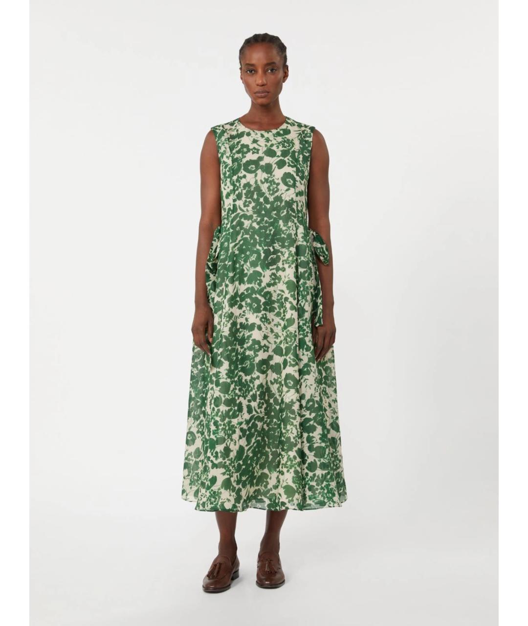 'S MAX MARA Зеленые хлопковое повседневное платье, фото 3