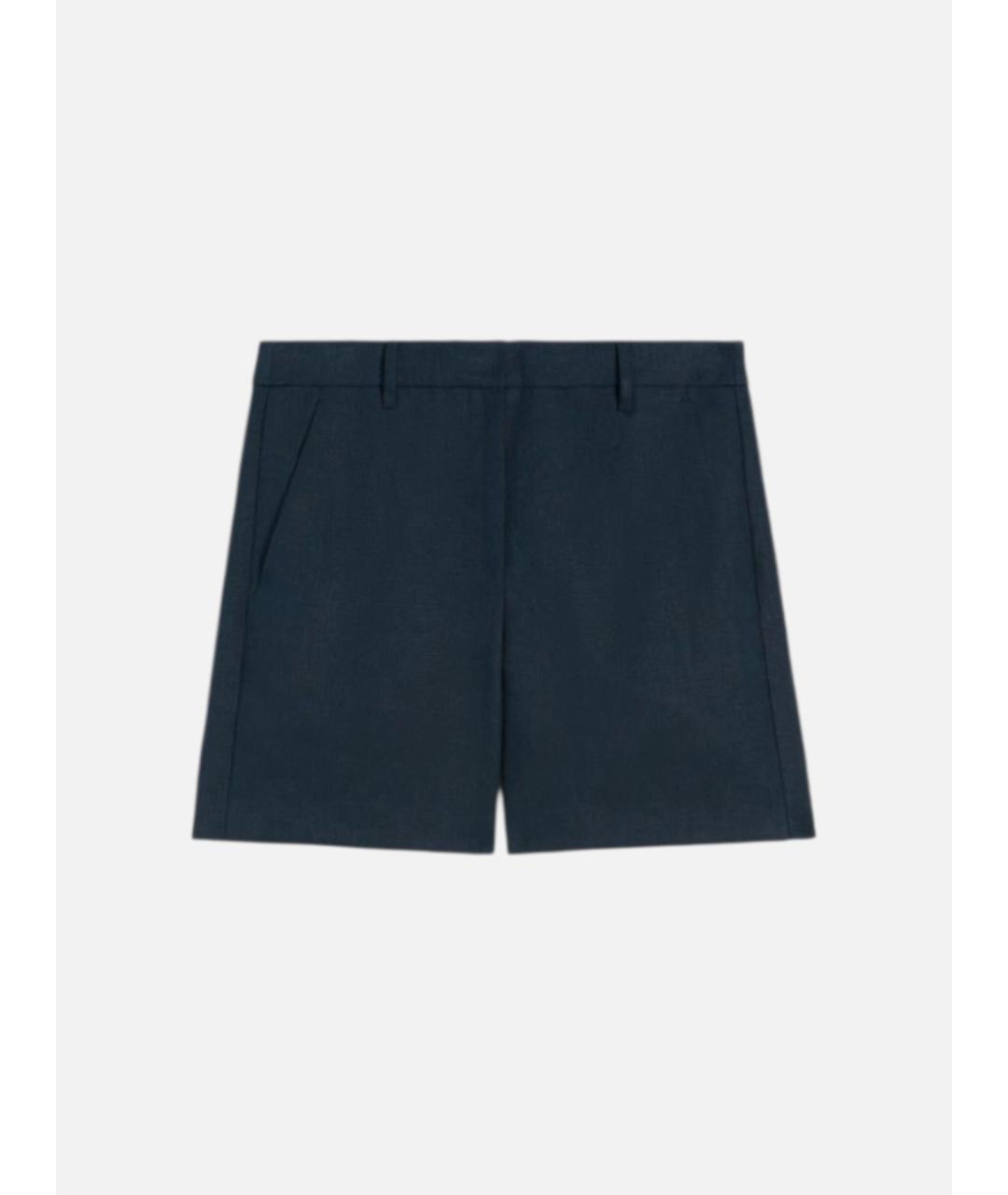 'S MAX MARA Синие льняные шорты, фото 5