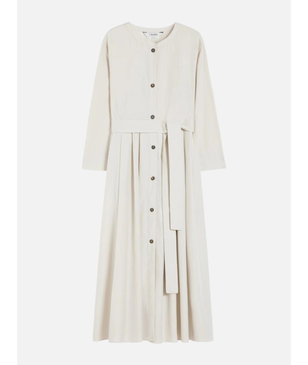 'S MAX MARA Бежевое хлопковое повседневное платье, фото 9