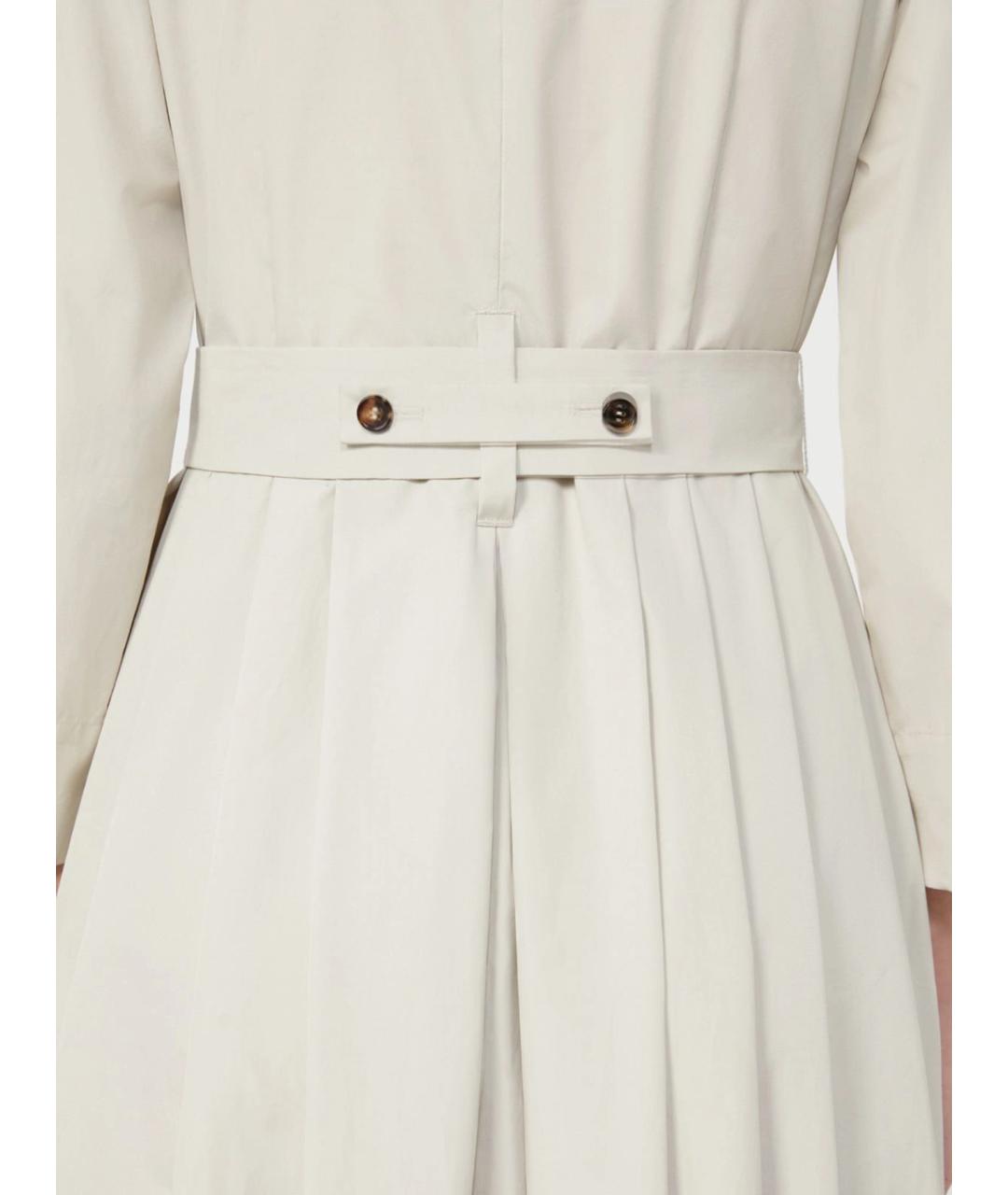 'S MAX MARA Бежевое хлопковое повседневное платье, фото 8