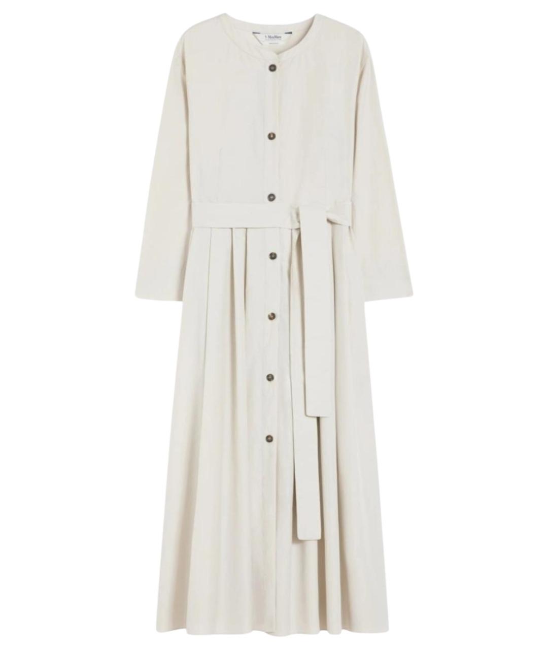'S MAX MARA Бежевое хлопковое повседневное платье, фото 1