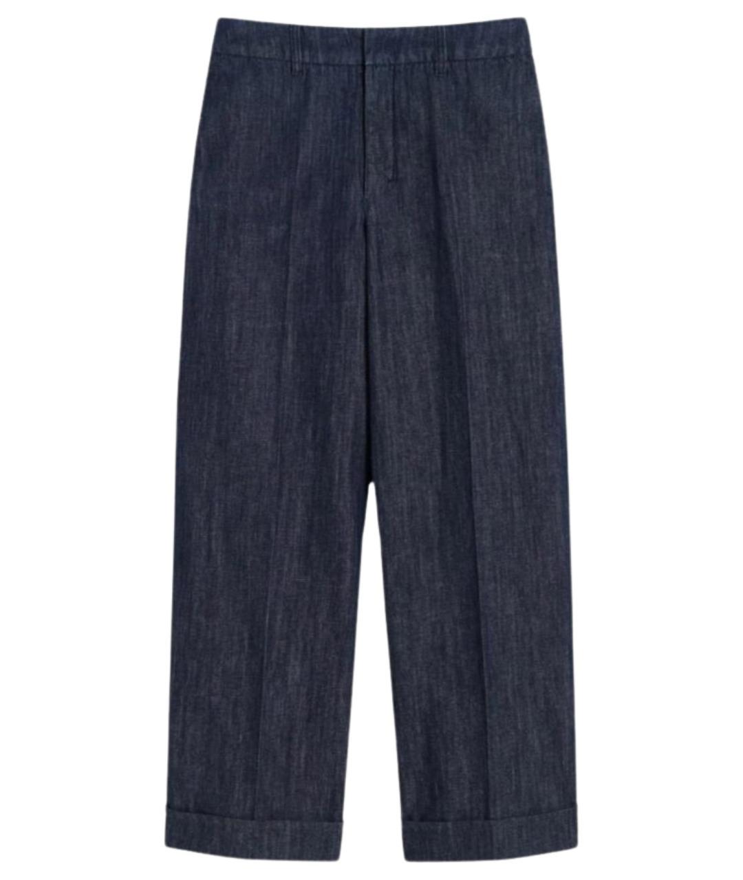 'S MAX MARA Синие хлопковые прямые джинсы, фото 1