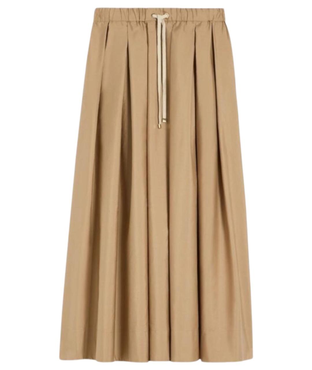 'S MAX MARA Бежевая хлопковая юбка макси, фото 1