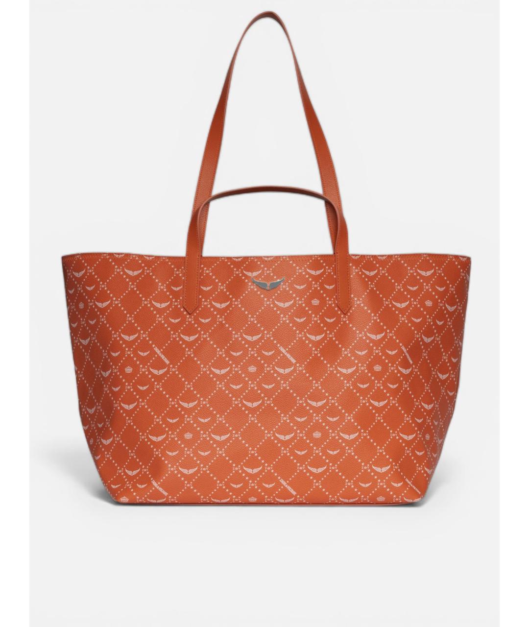 ZADIG & VOLTAIRE Оранжевая сумка тоут из искусственной кожи, фото 9