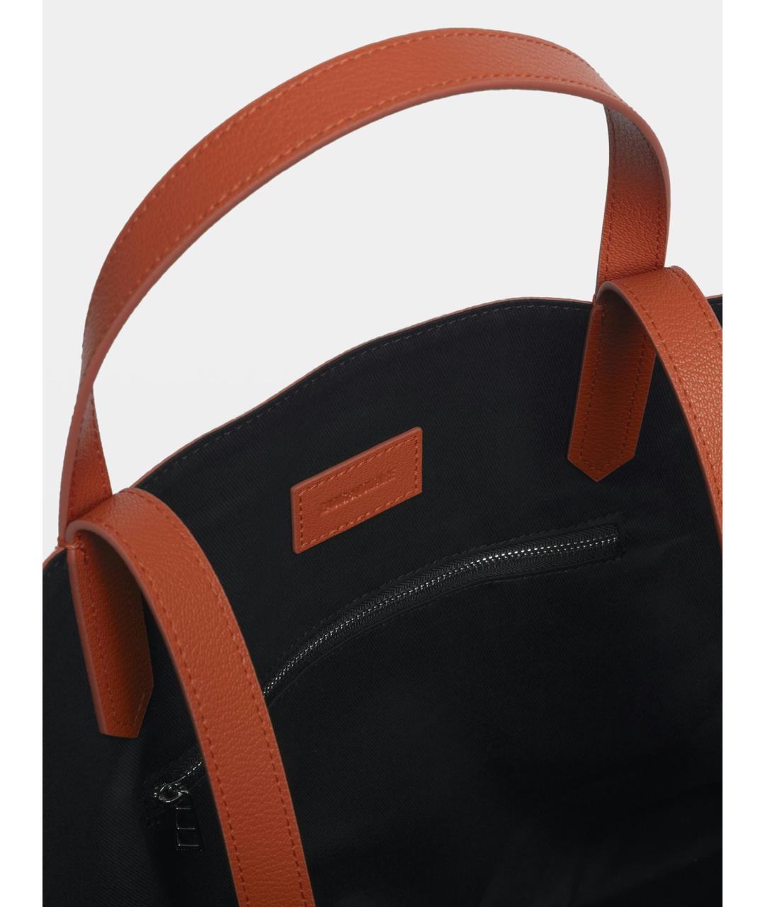 ZADIG & VOLTAIRE Оранжевая сумка тоут из искусственной кожи, фото 8