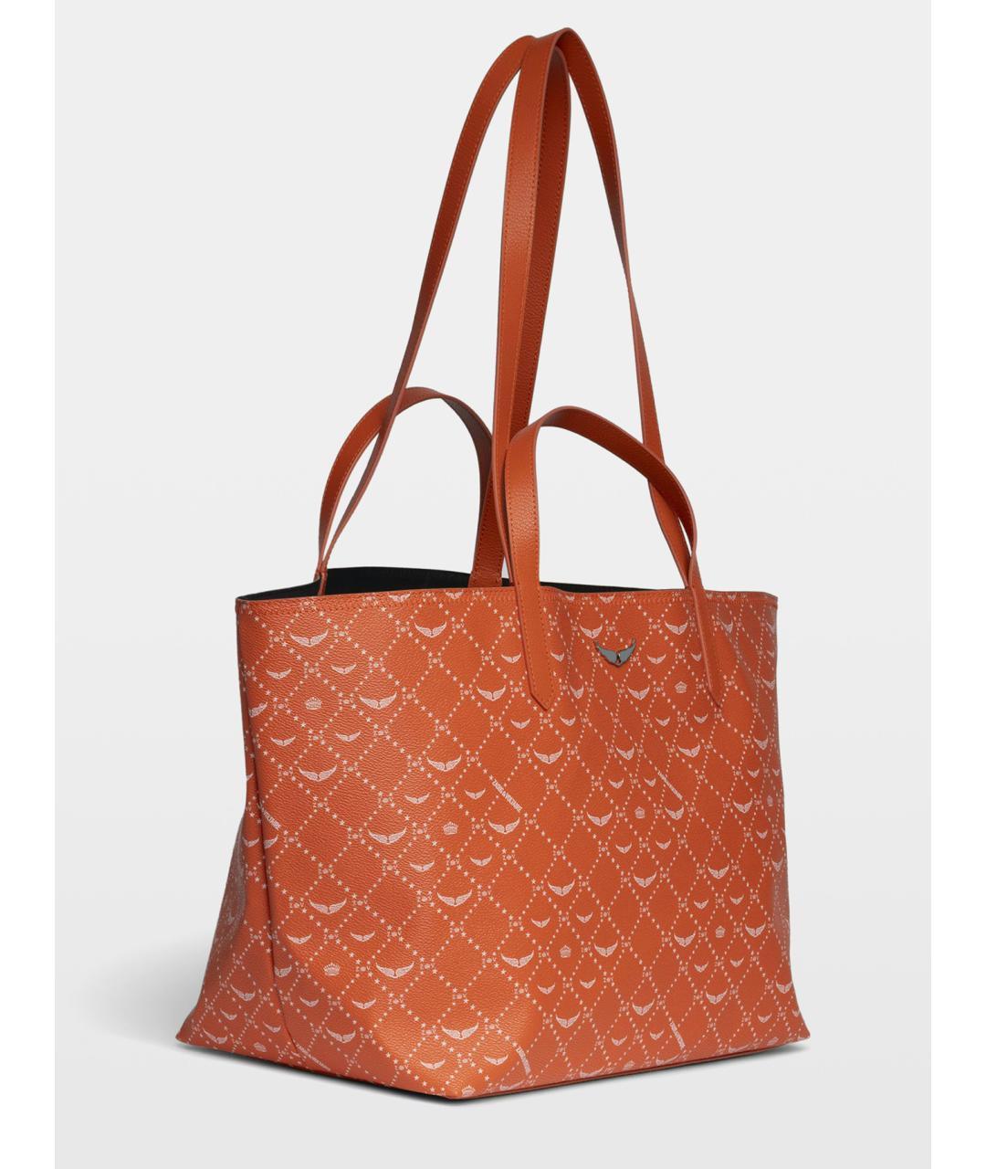 ZADIG & VOLTAIRE Оранжевая сумка тоут из искусственной кожи, фото 6