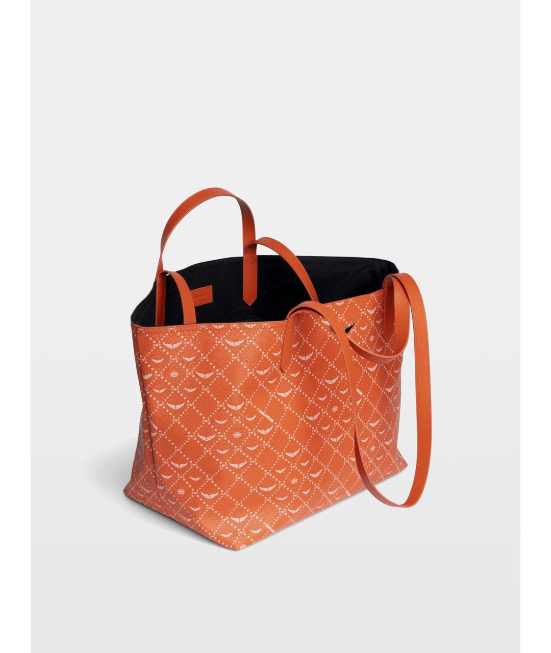ZADIG & VOLTAIRE Оранжевая сумка тоут из искусственной кожи, фото 7