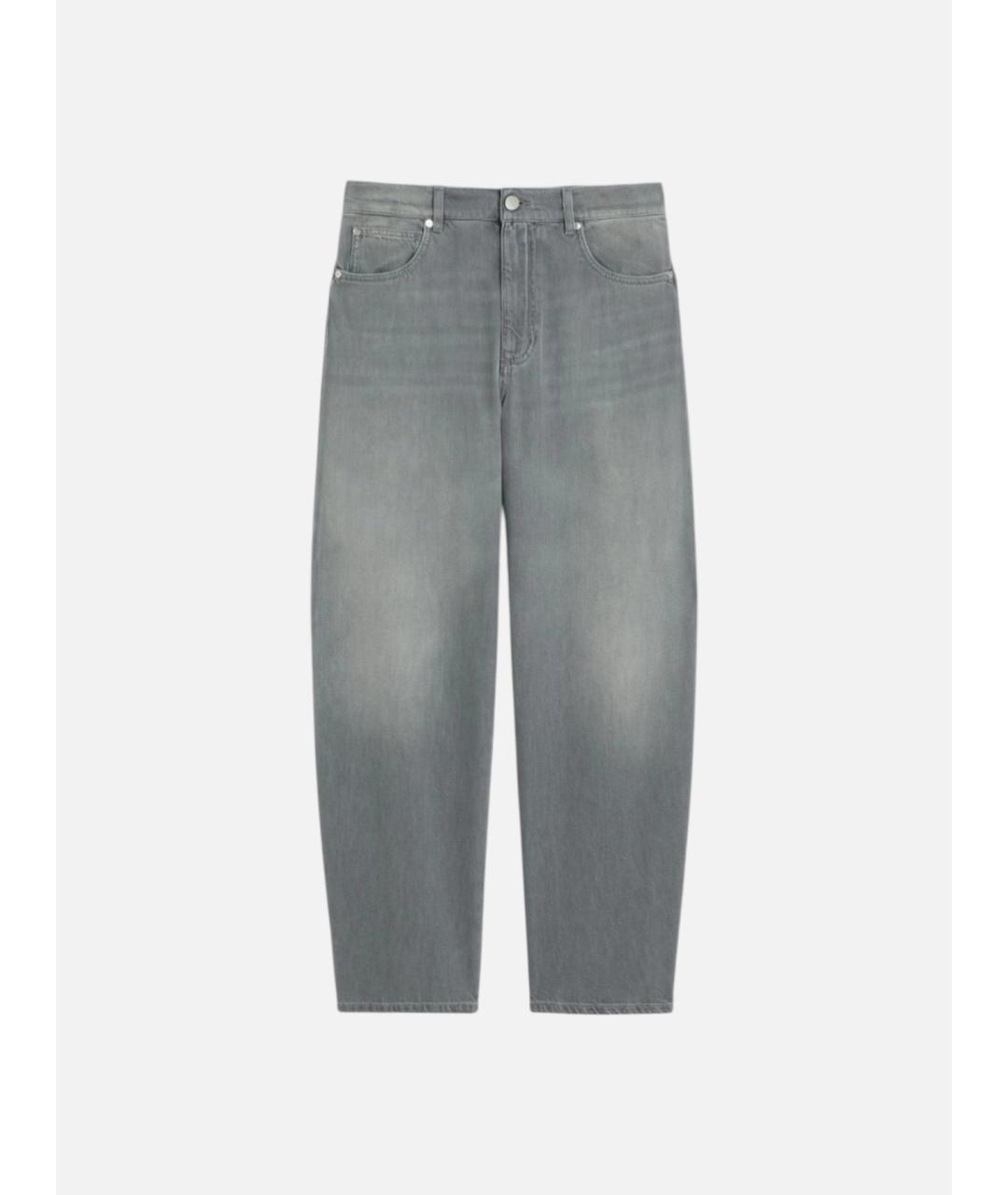 'S MAX MARA Серые хлопковые прямые джинсы, фото 4