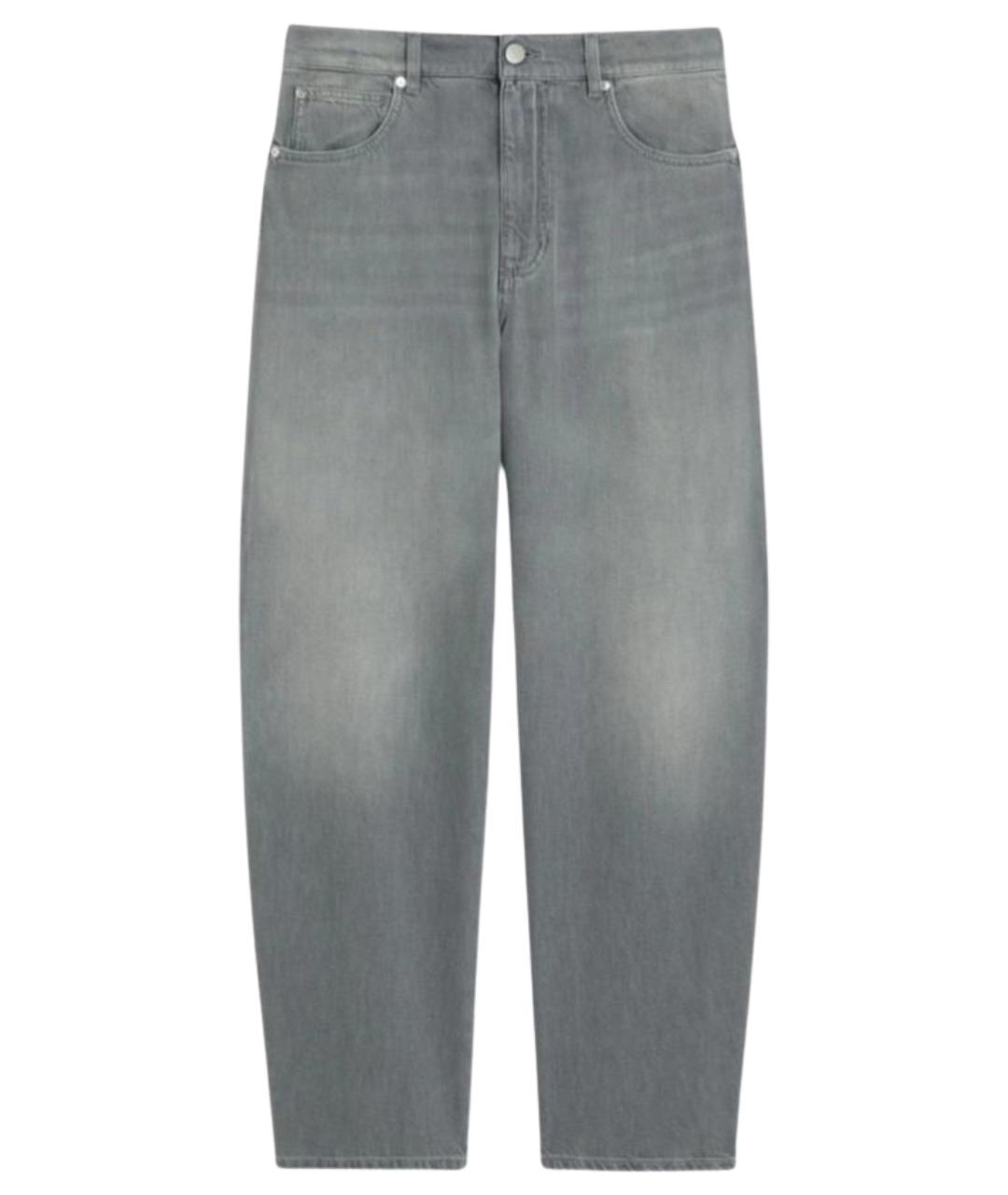 'S MAX MARA Серые хлопковые прямые джинсы, фото 1