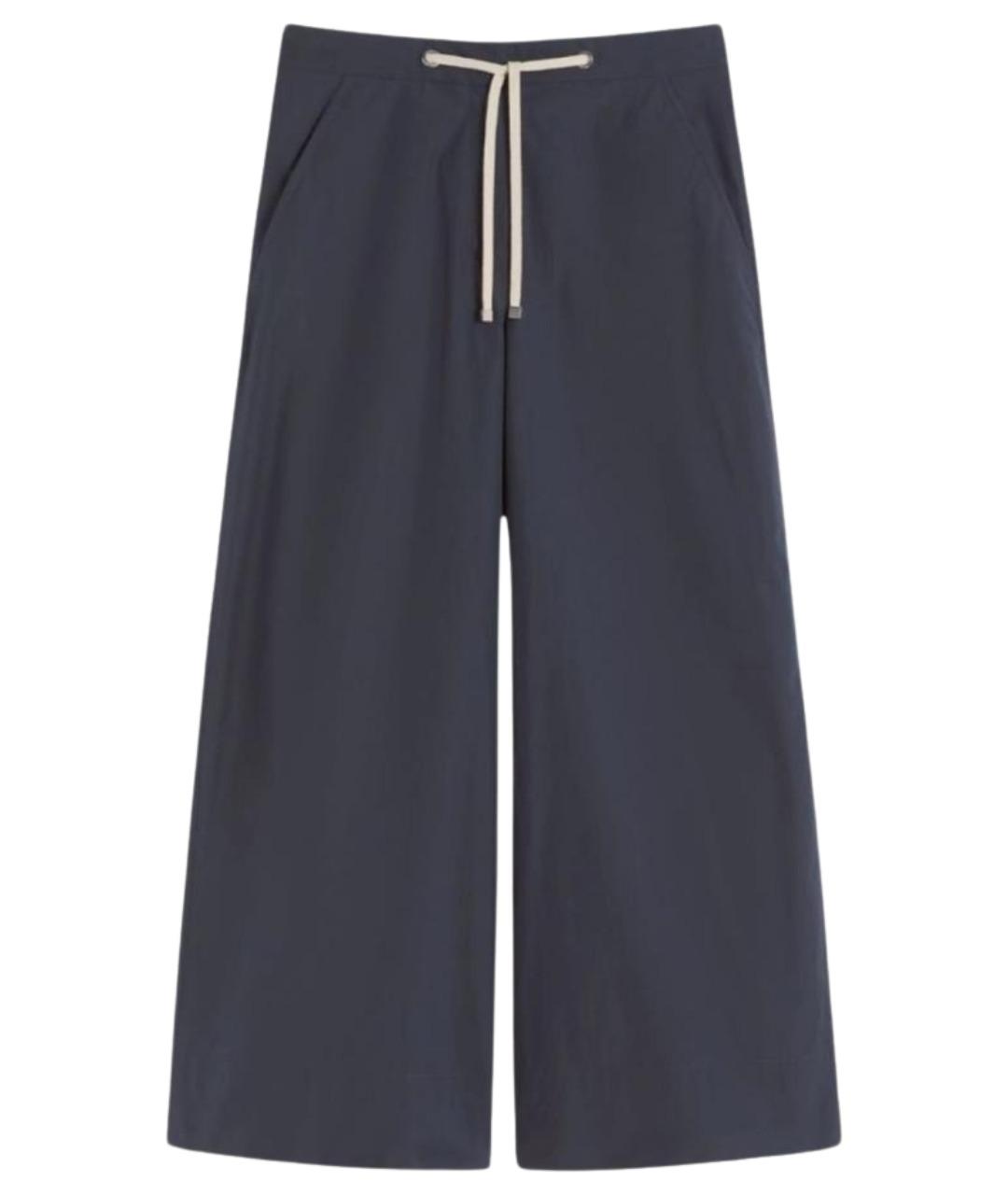 'S MAX MARA Синие хлопковые брюки широкие, фото 1