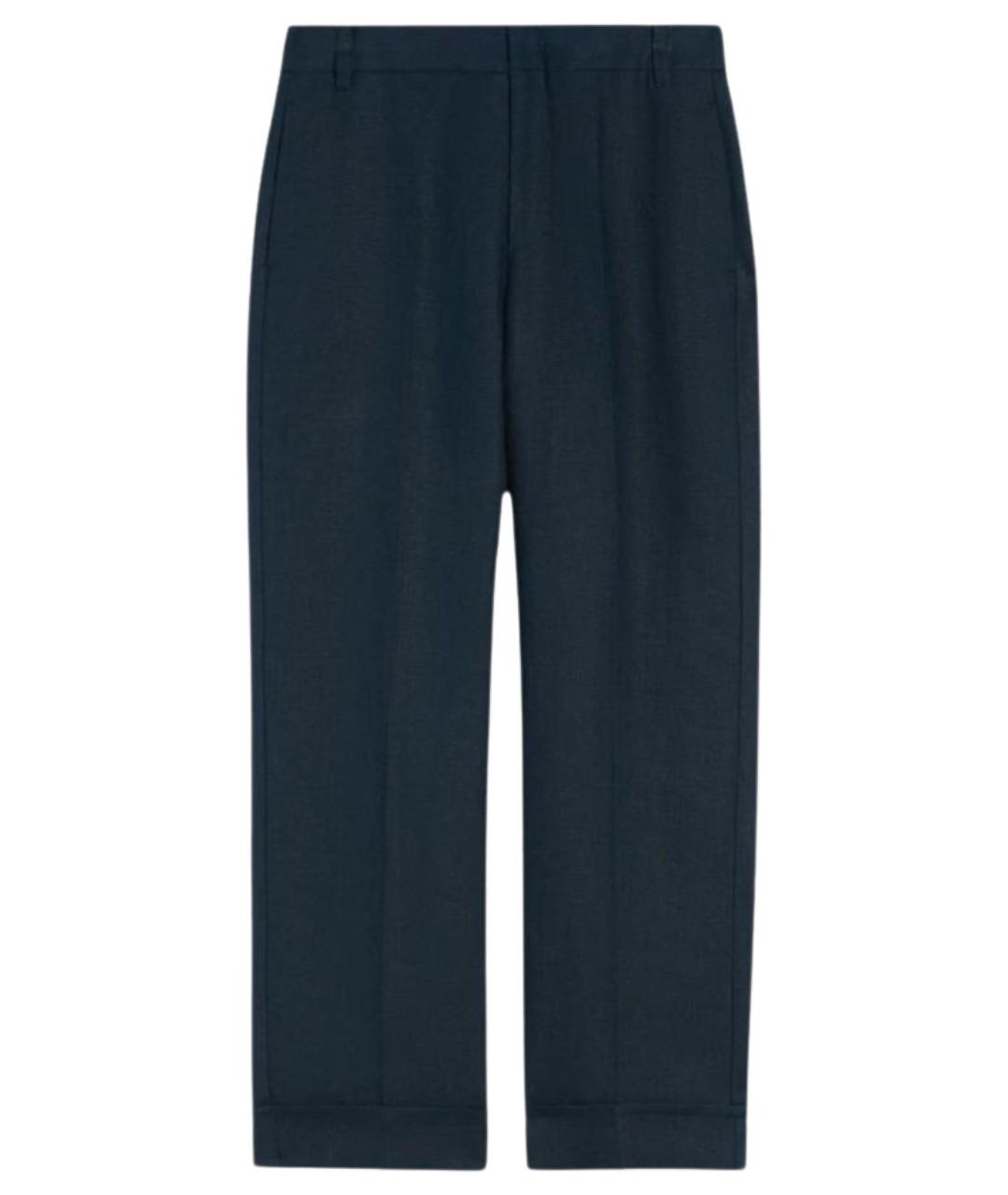'S MAX MARA Синие льняные прямые брюки, фото 1
