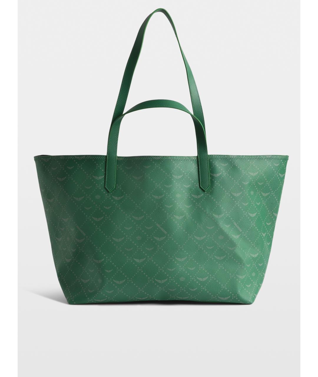 ZADIG & VOLTAIRE Зеленая сумка тоут из искусственной кожи, фото 4