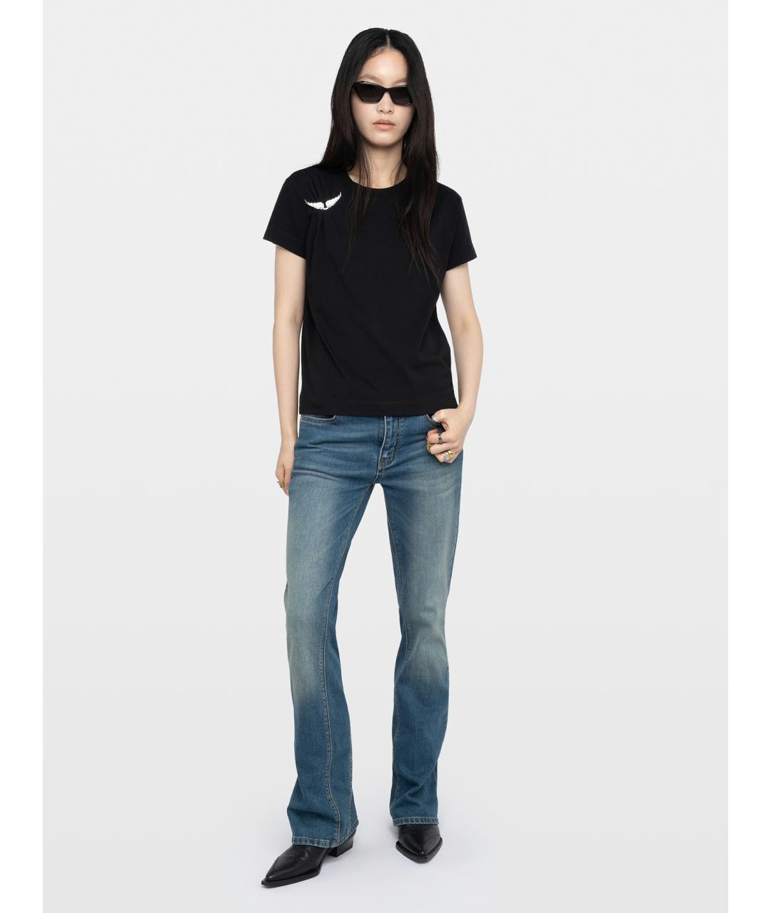 ZADIG & VOLTAIRE Черная хлопковая футболка, фото 4