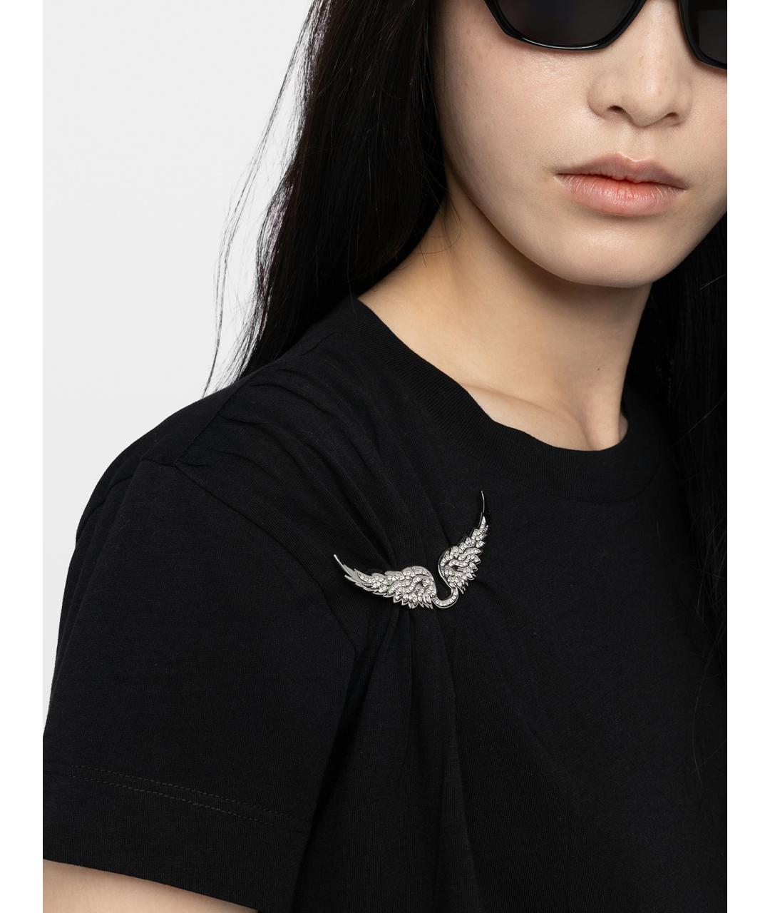 ZADIG & VOLTAIRE Черная хлопковая футболка, фото 7