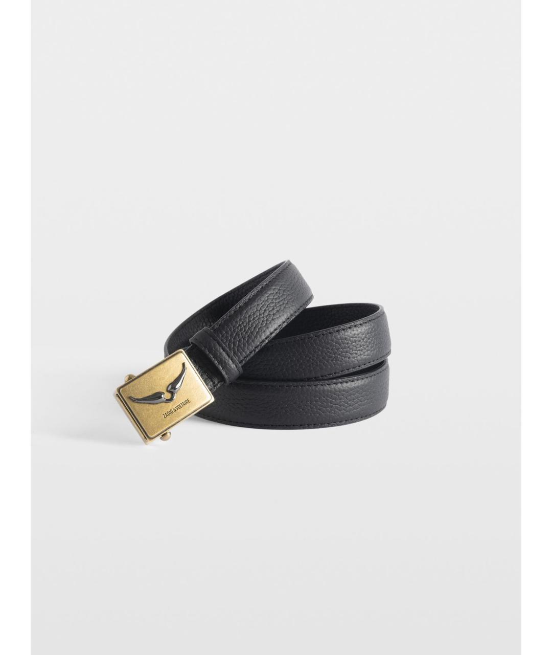 ZADIG & VOLTAIRE Черный кожаный ремень, фото 3