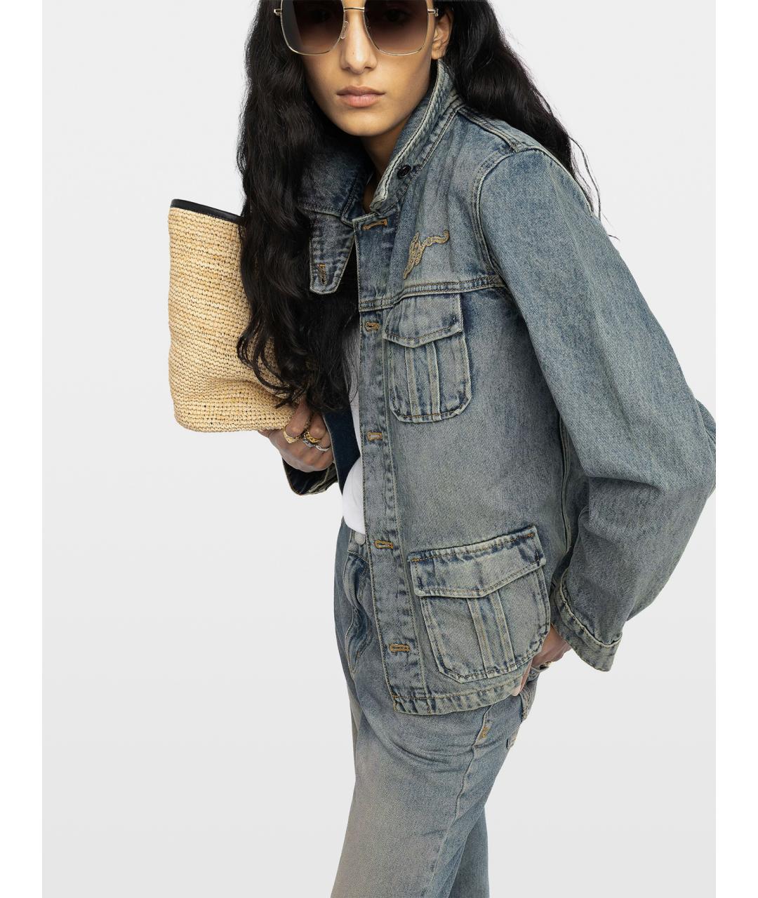 ZADIG & VOLTAIRE Синяя хлопковая куртка, фото 5