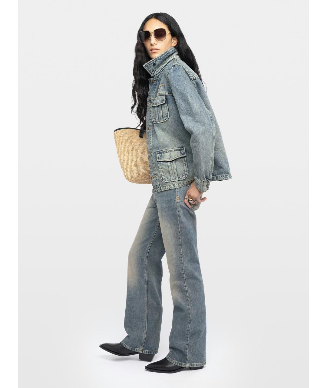 ZADIG & VOLTAIRE Синяя хлопковая куртка, фото 4