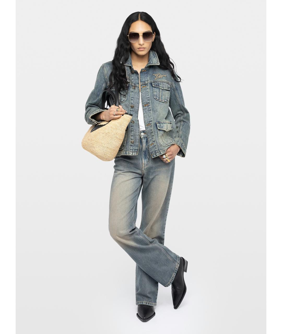 ZADIG & VOLTAIRE Синяя хлопковая куртка, фото 2