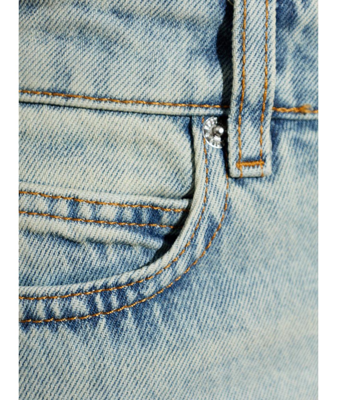 ZADIG & VOLTAIRE Голубые хлопковые джинсы слим, фото 5