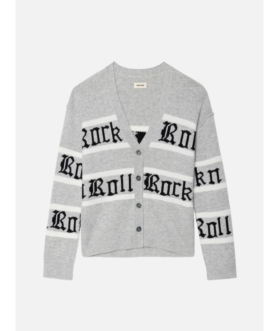 ZADIG & VOLTAIRE Серый шерстяной кардиган, фото 6
