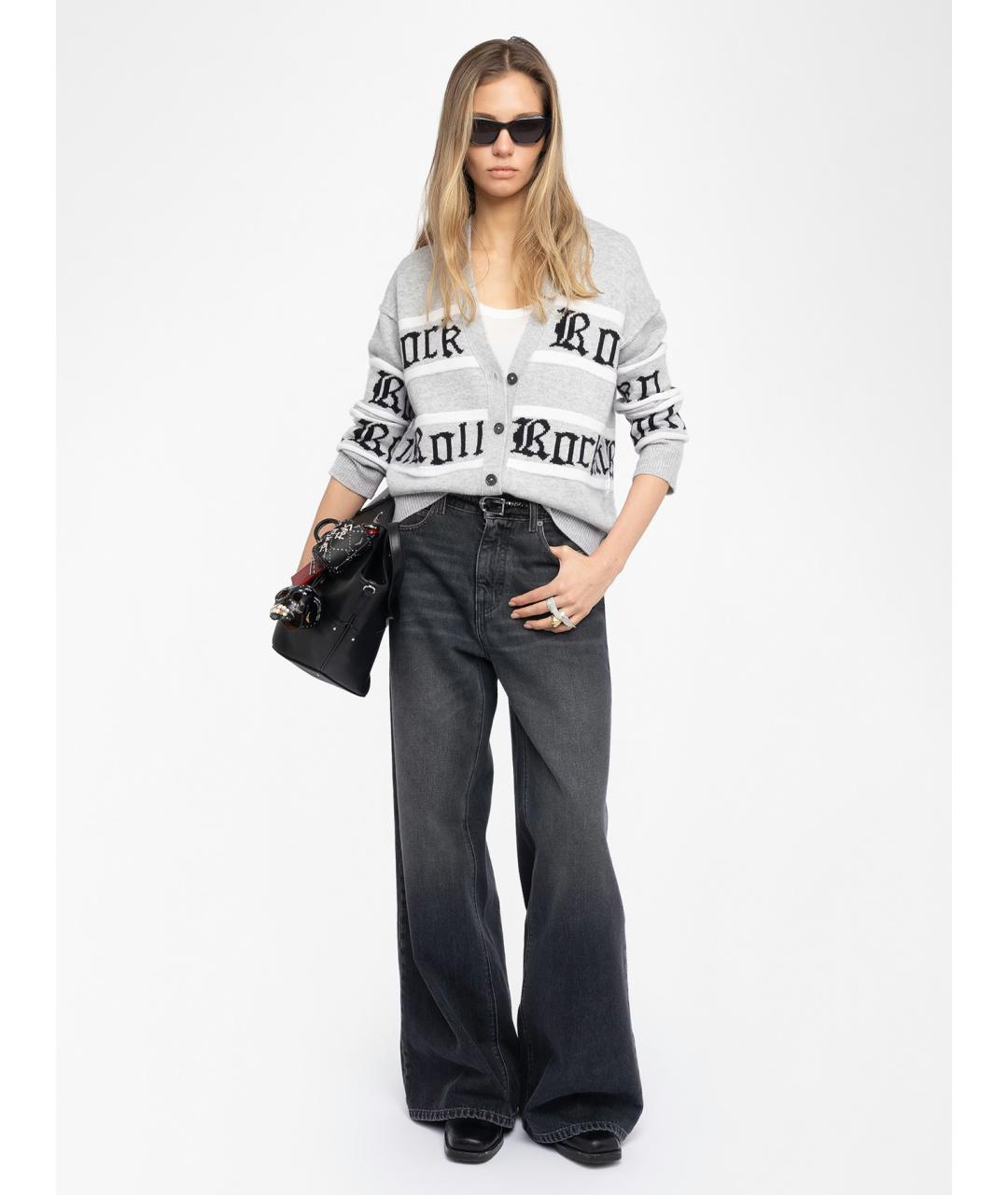 ZADIG & VOLTAIRE Серый шерстяной кардиган, фото 2