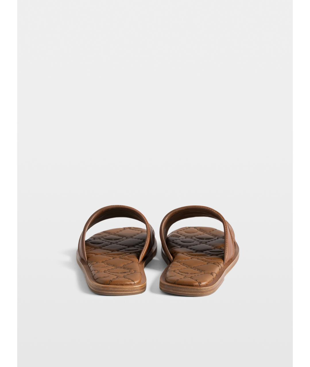 ZADIG & VOLTAIRE Коричневые кожаные шлепанцы, фото 3